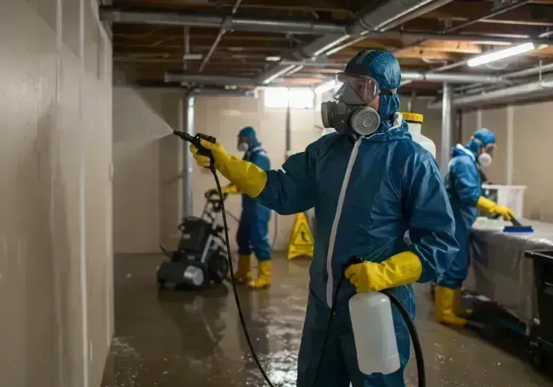 Basement Sanitization and Antimicrobial Treatment process in Clarksburg, WV